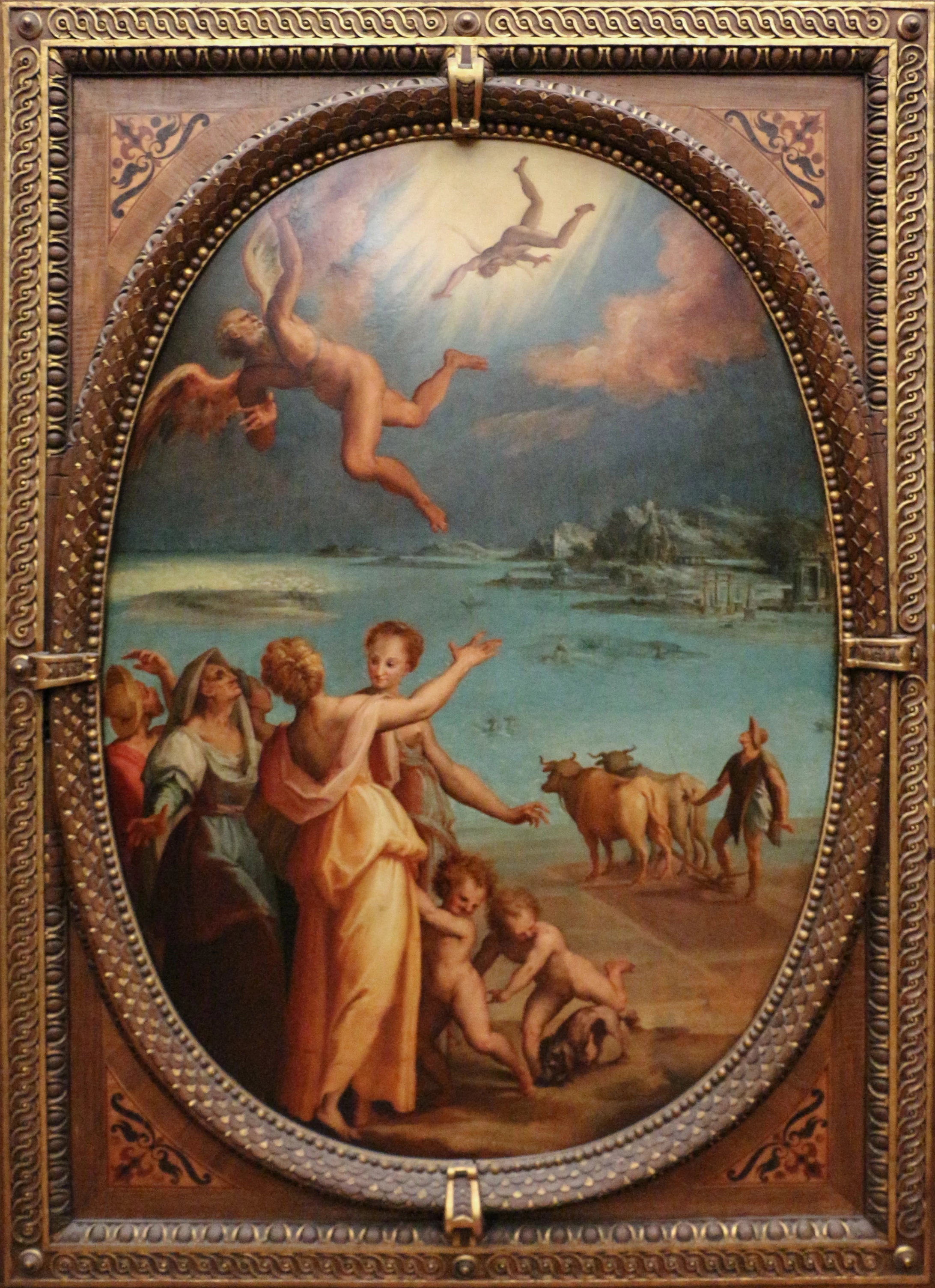 Caduta di Icaro, Firenze, Palazzo Vecchio, Studiolo di Francesco I de' Medici